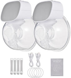 Baomom S9 hordozható elektromos hands free mellszívó szett (dupla), szürke, 24 mm (MT2647P-2)