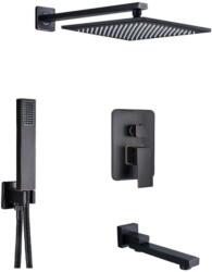  Zuhanycsap szett, Blackswan, M73.40 típus, antik fekete modell, 20 cm-es