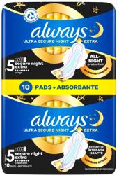 Always Ultra Secure Night Extra szárnyas egészségügyi Betét 10db (10FC010122)