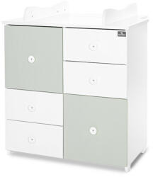 Lorelli Cupboard pelenkázó komód - White & amp; Milky Green ÚJ (3800166120218)