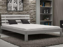 Komforttéka Klara ágykeret fehér 140' + ajándék ágyrács - pepita