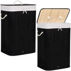 Springos bambusz Szennyeskosár, 1 részes, 72L - Fekete, Bézs (SPRI-HA0077)