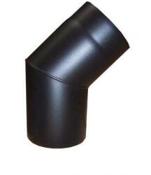  Vastag falú könyök 160/45 mm - fekete