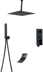  Zuhanycsap szett, Blackswan, M3.11 típus Smart, matt fekete modell, mérete 40 cm