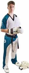  Kickbox íj egyenruha, WAKO jóváhagyással, Top Ten, zöld-fehér, 140 cm
