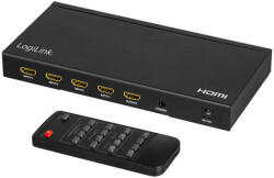 LogiLink HDMI kapcsoló, 4x1 port, multiviewer, 4K/30 Hz, skálázó, RC