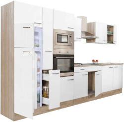 Leziter Yorki 360 konyhablokk sonoma tölgy korpusz, selyemfényű fehér fronttal (L360STFH)