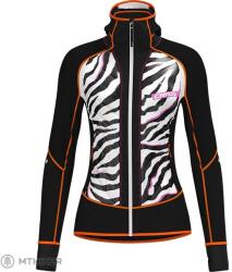 Crazy Channel női kabát, fekete-zebra (L)