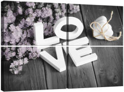  Szerelmes Vászonkép Szett - 4x40x60cm - 80x120cm