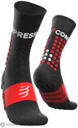 Compressport Ultra Trail zokni, fekete/piros (T1 (EU 35 - 38))