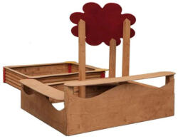 Komforttéka Fenyőfa Homokozó - Kerek - 150x150 cm