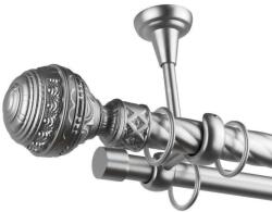  Venetia Dupla Fém Galéria Rúd - Ezüst - 400 cm