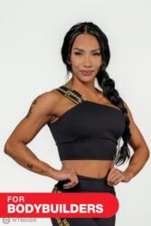 NEBBIA INTENSE aszimmetrikus 841 arany színű női sportmelltartó nagy támasztékkal, fekete/arany (M)