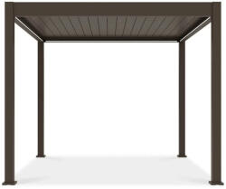  SUN ELEGANCE 3x3 m Motoros Taupe szürke terasz pergola + LED világítás