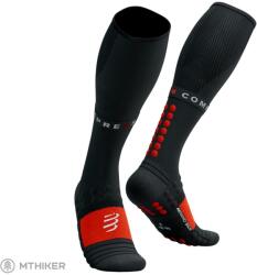 Compressport Full Winter térdzokni, fekete/nagy kockázatú piros (T1 (EU 35 - 38))