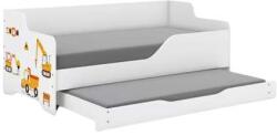 LILU gyerekágy laminált előlappal 160x80cm matraccal és kihúzható ágyneműtartóval, 140x70 cm-es matraccal - építkezés