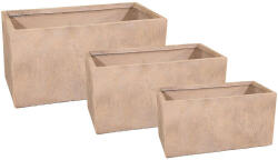 Yukon Tetra High kompozit balkonláda szett bézs 60x30x30-100x45x45cm S3 (132074)