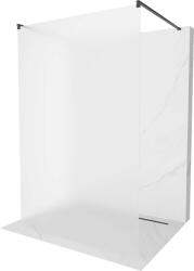 Mexen Kioto Walk-In Zuhanyfal - 110x200 cm - 8 mm Szatén Üveg - Fekete (5907709135062)