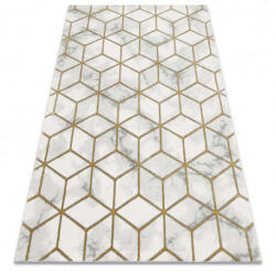 Glamour Kab. EMERALD szőnyeg 1014 glamour, elegáns kocka krém / arany 240x330 cm