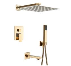  Zuhany csaptelep, Blackswan, M60.1 típus, arany modell, 20 cm-es méret