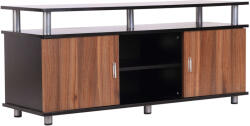 HomCom TV szekrény 120x40x52, 2cm, Fekete-Barna