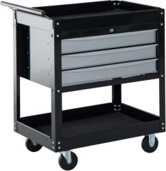 Homcom szerszámkocsi, fekete, 68x46x88 cm