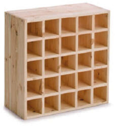 Zeller Boros Polc - Fenyőfa - 25 Palackos - 52x25x52 cm