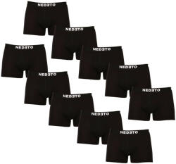 Nedeto 10PACK Férfi boxeralsó Nedeto fekete (10NB001b) 4XL - pepita