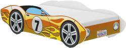  CORVETTA autós gyerekágy 160x80cm sárga - ajándék matraccal