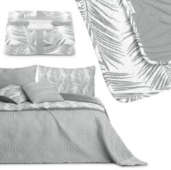 AmeliaHome Ágytakaró TROPICAL BONAIRE szürke nyomott modern mikroszálas 260x280 AmeliaHome