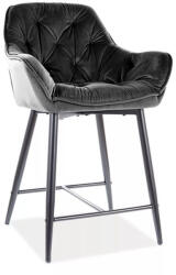 Signal Cherry H-2 Fekete Bársony Bárszék Fém Vázzal (CHERRYH2CC)