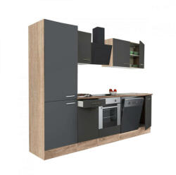 Leziter Yorki Konyhabútor - Alsósütős, Polcos - 280 cm