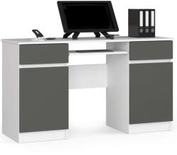AKORD Clp A5 2a 2f Íróasztal Fehér / Szürke (IP0PBIUA5BIASZA)
