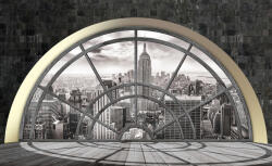  Fotótapéta - New York Panoráma - Fekete-Fehér - 368x254cm