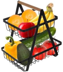 Ruhhy Dekoratív kétszintes zöldség/gyümölcs kosár (max17961)