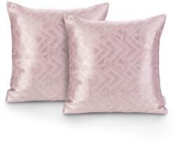 AmeliaHome Díszpárnahuzat NAVIA rózsa nyomott blackout suede shine 45x45 ameliahome