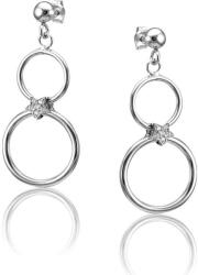  Toscana Ezüst Fülbevaló - Kettős Karika, Cirkon