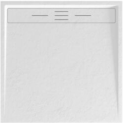 Welland kőhatású zuhanytálca szifonnal 80 x 80 cm - fehér (GT-8080LS) - pepita