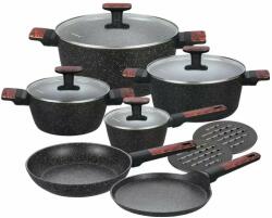 Klausberg Edények és serpenyők szett fedővel és serpenyőkkel 16/20/24/28/24/24 CM Klausberg KB7831, tapadásmentes, könnyen tisztítható