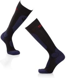Try To Fly 3/4-es merinó gyapjú fekete-farmerkék SKI SOCKS sízokni, 39-42 EU, Többszínű (TF42-100-2)