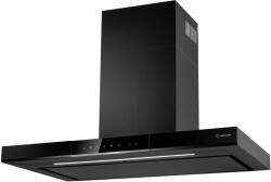 Turbionaire TEV90WB Dekoratív beépíthető páraelszívó, Abszorpciós kapacitás 800 mc/h, Hőmérséklet-ellenőrző érzékelő, Állítható LED-ek, Boost és Super boost, Kerületi szívás, A+++ energiaosztály, 90 cm, FEKETE (T