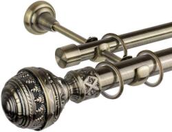 Venetia Dupla Függönyrúd - Antik Arany - 360 cm