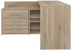 GreenSite Odell Dany sarok íróasztal polccal, tárolóval, sonoma (GSB5999114131807)