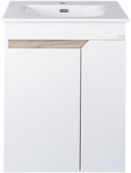 TMP cabinets VISION LONG 60 fali függesztett fürdőszobai bútor - SKY E-8099-60 porcelán mosdóval- 61 x 46 cm