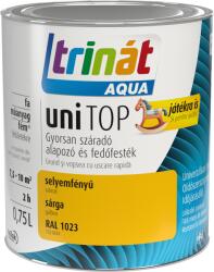 Trilak Aqua Unitop Selyemfényű Zománc Festék 0, 75l, Sárga Ral 1023