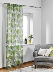 Splendid Dekor Függöny 140x260cm, Zöld Pálma Levél Mintás