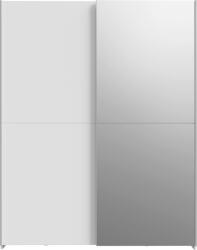 Forte Schach& Matt 150 gardróbszekrény tolóajtós tükrös fehér