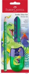 Faber-Castell Jumbo Dinosaur HB set de creioane grafit triunghiulare (FC111529)
