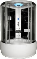 Sanimix Hidromasszázs Gőzkabin Káddal 130x130x232cm 5mm Fekete Hátfalak