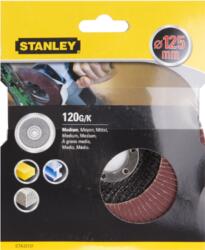 STANLEY Legyezőcsiszoló, átmérő: 125mm, Szemcsefinomság: P120